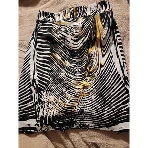 Calvin Klein Pencil Skirt Vintage Animal Print Size 6‎ Stretch Fabric